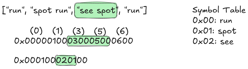FSST style encoding example